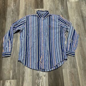 Ralph Lauren Striped Classic Fit Colorful Button down Size XL